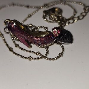 Elegant‎ Purple Shoe Pendant Necklace Betsey Johnson